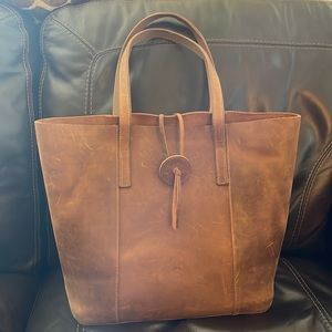 Vintage Genuine Leather Tote